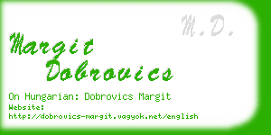 margit dobrovics business card